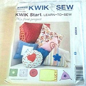KWIK SEW K3525 Learn to Sew pillows & pillow case